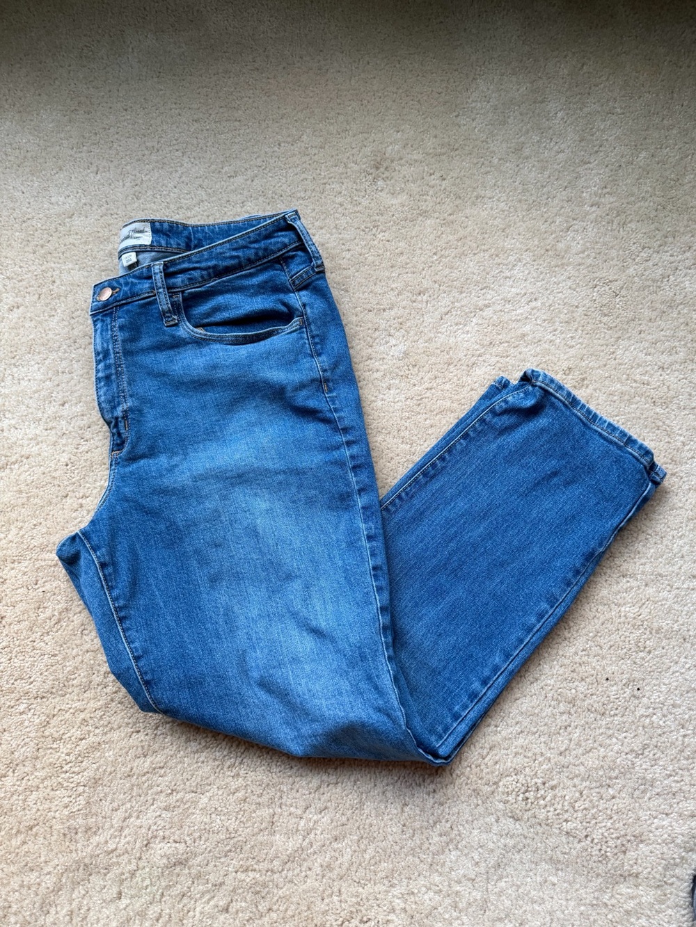 Universal Thread Women's High-Rise Straight Blue Denim Jeans - Sz 14/32R - VGUC